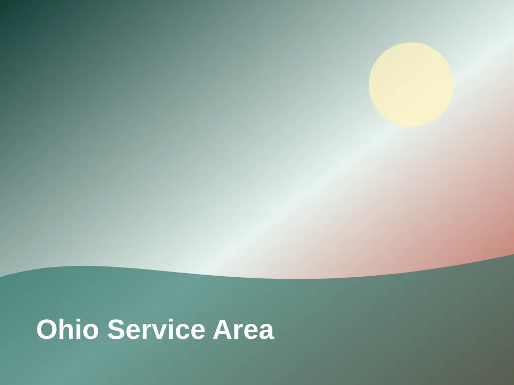 Map of Ohio State showing major cities